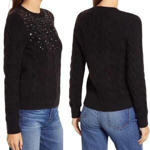 Halogen (Nordstrom) embellished wool blend sweater